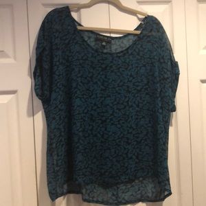 Forever 21 Sheer Cheetah Blouse